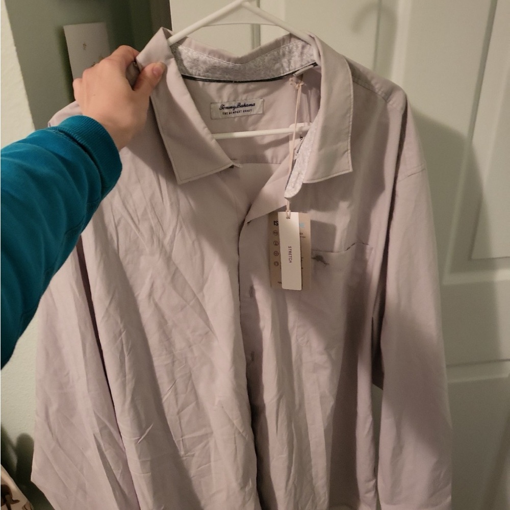 Tommy Bahamas 3XL Beige Long Sleeve Button Up shirt